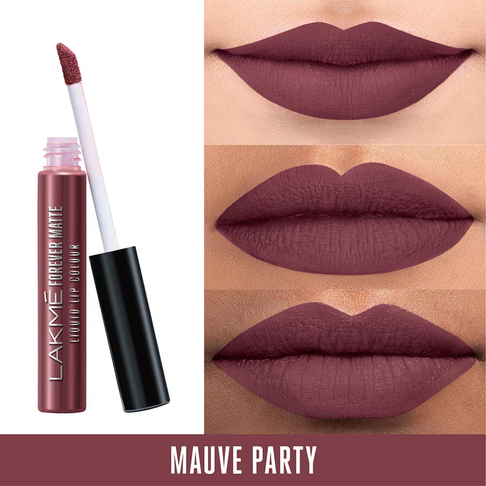 LAKMÉ Forever Matte Liquid Lip Colour, Mauve Party, 5.6 Ml & Lakme Forever Matte Liquid Lip Colour, Nude Dream, 5.6 Ml