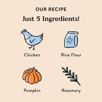 Bocce's  Bakery Jerky Stick Dog Treats, Wheat-Free, Made with Limited-Ingredients, Baked in The USA with No Added Salt or Sugar, All-Naural & High-Protein, Chicken & Pumpkin, 4 oz Chicken + Pumpkin