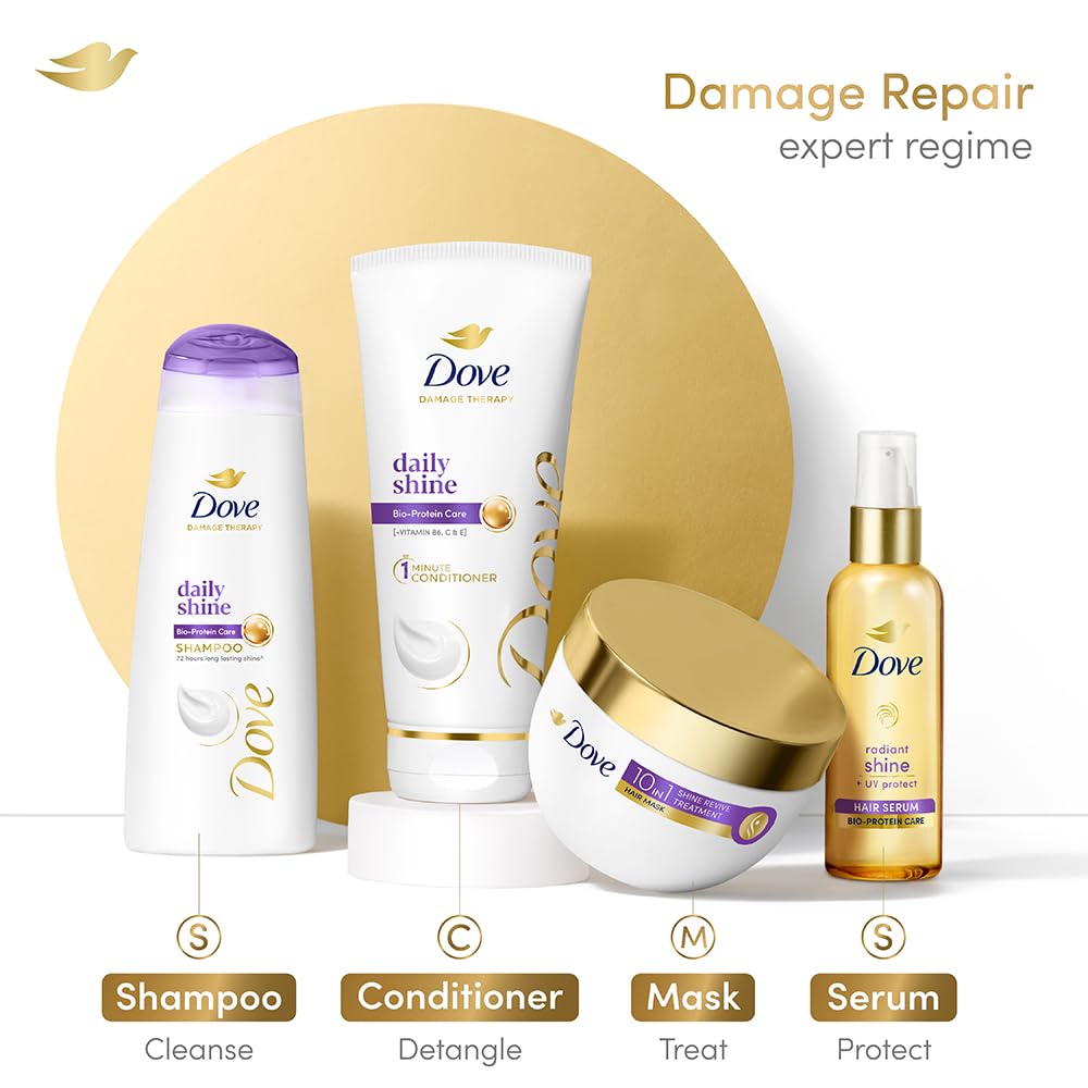 Dove Daily Shine Hair Conditioner with Nutritive Serum for Smooth & Shiny Hair|| 175 ml