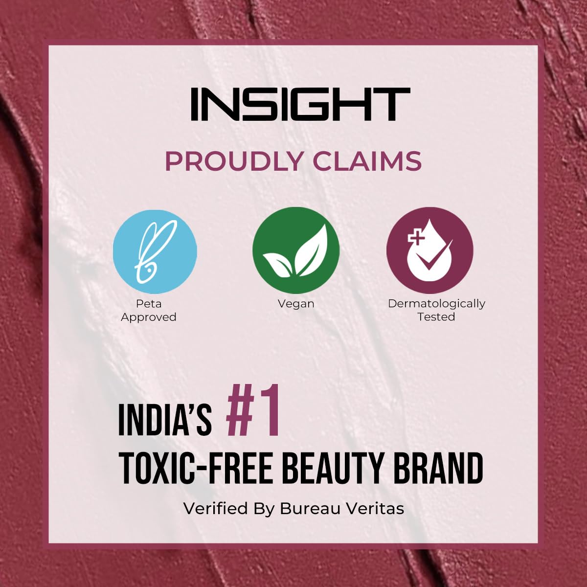 Insight Cosmetics Smudge Free Lip Mud|Ultra Matte Flawless Texture |smudge Proof |Water Proof |Long Lasting |Non Transferable |One Strock Application |Light Weight Formula,3.5 gm (Thunderstorm, 3.5 gm)
