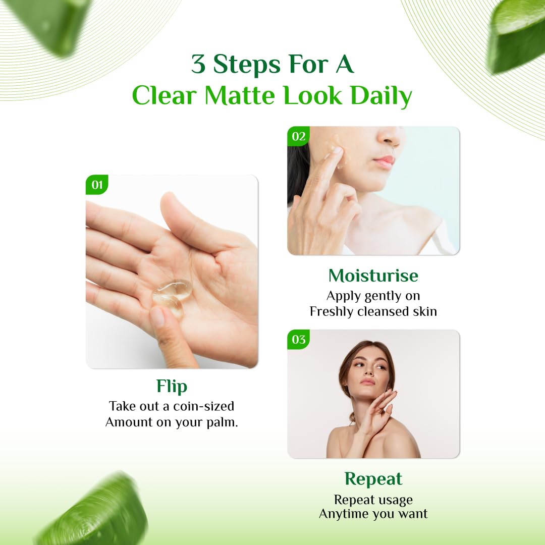 Vcare Aloe Vera Gel for Face and Skin Care - 120g, Day and Night Skin Hydration and Moisturizing Aloe Vera Gel for Dry Skin, Oily Skin for Women and Men | Control Acne and Pimples | Reduce Dark Spots