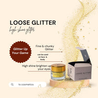 TS COSMETICS Loose Glitter Eyeshadow powder shiny Glitter | Loose Glitter Eyeshadow For Eye Makeup | Highly Pigmented Eyeshadow With Radiant Shimmer | (Birthday)