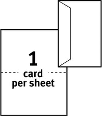 Avery Half-Fold Greeting Cards, Inkjet, 5.5 x 8.5, Matte White, Box of 30, Envelopes Included (8316)
