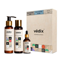 Vedix Customized Hair Fall Control Regimen For Normal/Oily Hair Scalp&Wavy Hair -Ayurvedic Hair Care - 3 Product Kit - Anti-Hairfall Shampoo- Hair Growth Serum,570 Grams