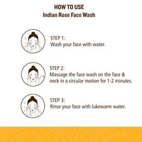 SoulTree Ayurvedic Indian Rose Face Wash With Turmeric & Honey For Dry to Normal Skin - Heals and Prevents Blemishes, Deeply Hydrates, and Nourishes Naturally-120ml