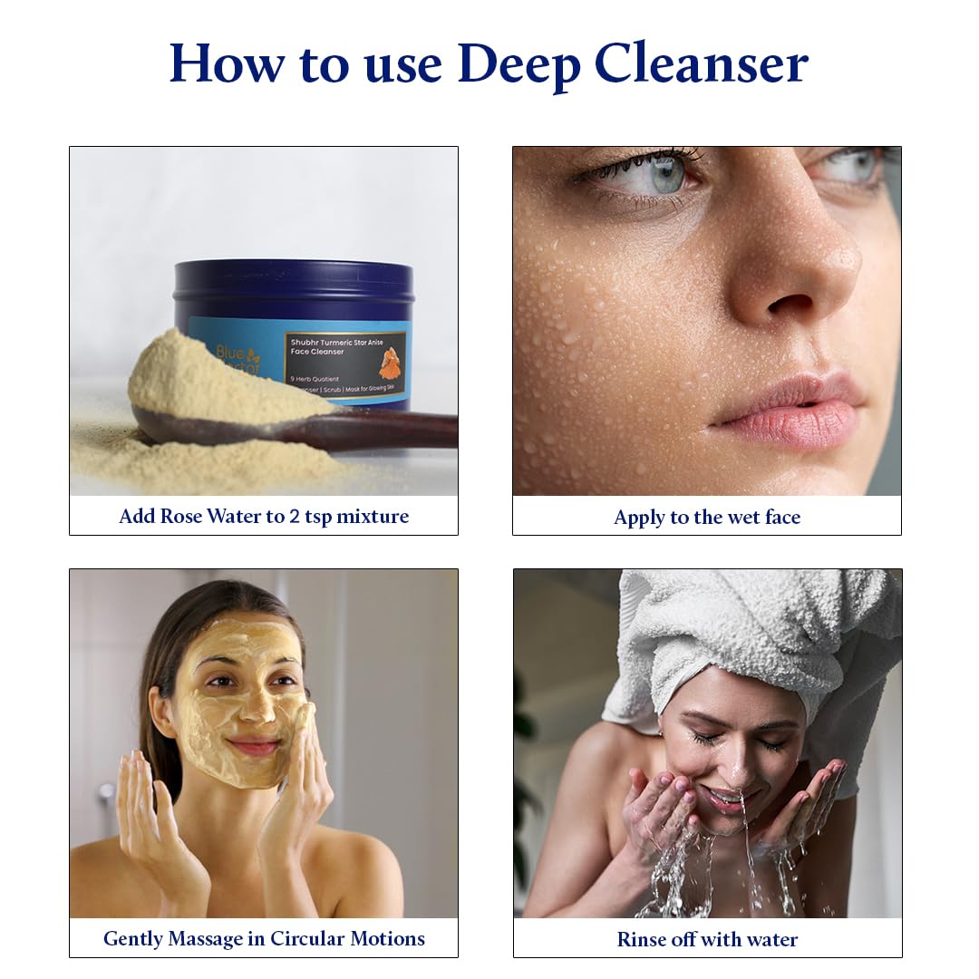 Blue Nectar Anti Aging Saffron Sandalwood Cream Women And Turmeric Face Ubtan, 2 Count