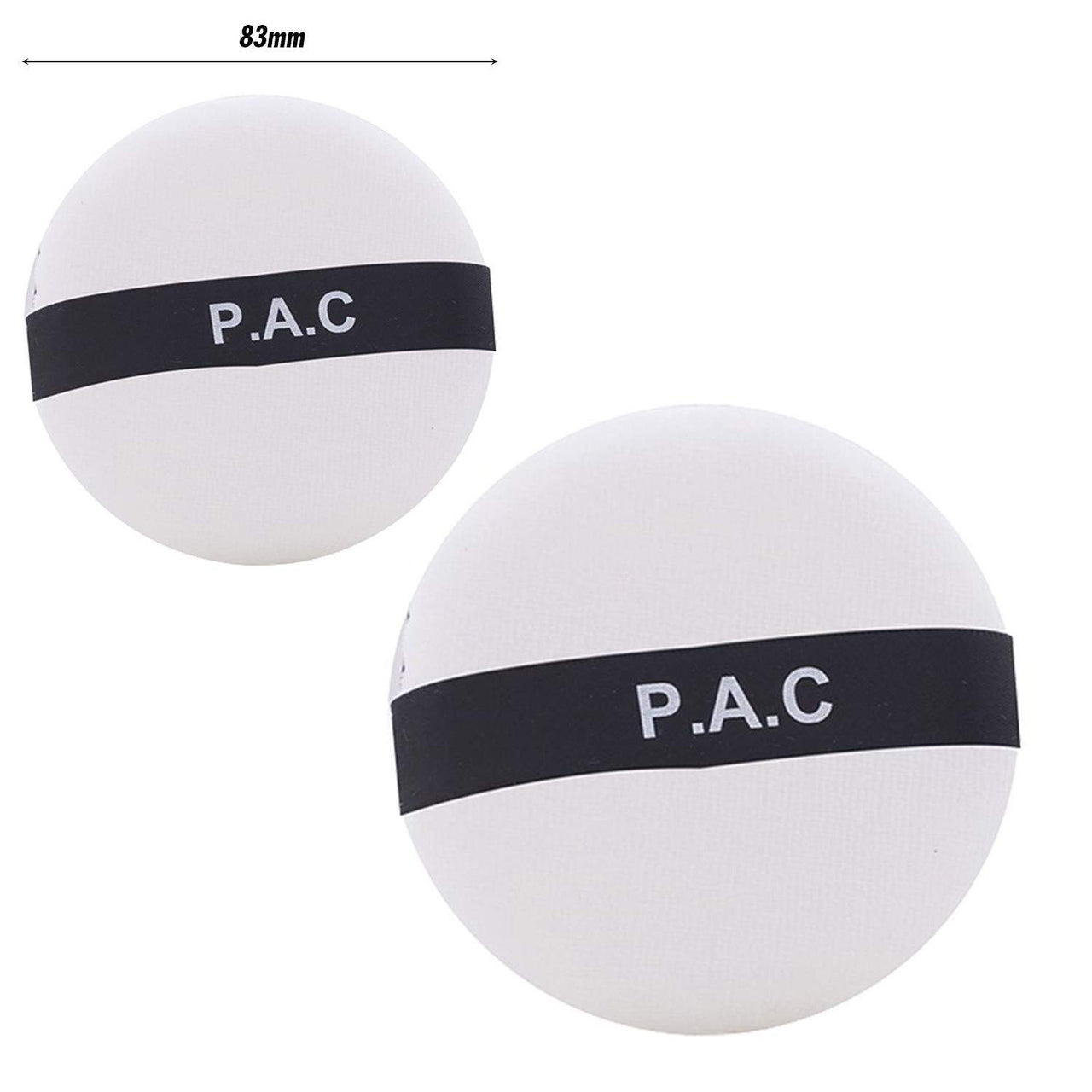 PAC Beauty Blender Makeup Puff (1 Pc) | Large Cotton Powder Puff for Women | Soft Foundation Sponge with Strap | Round | Beauty Tools for Dry & Wet Use - White