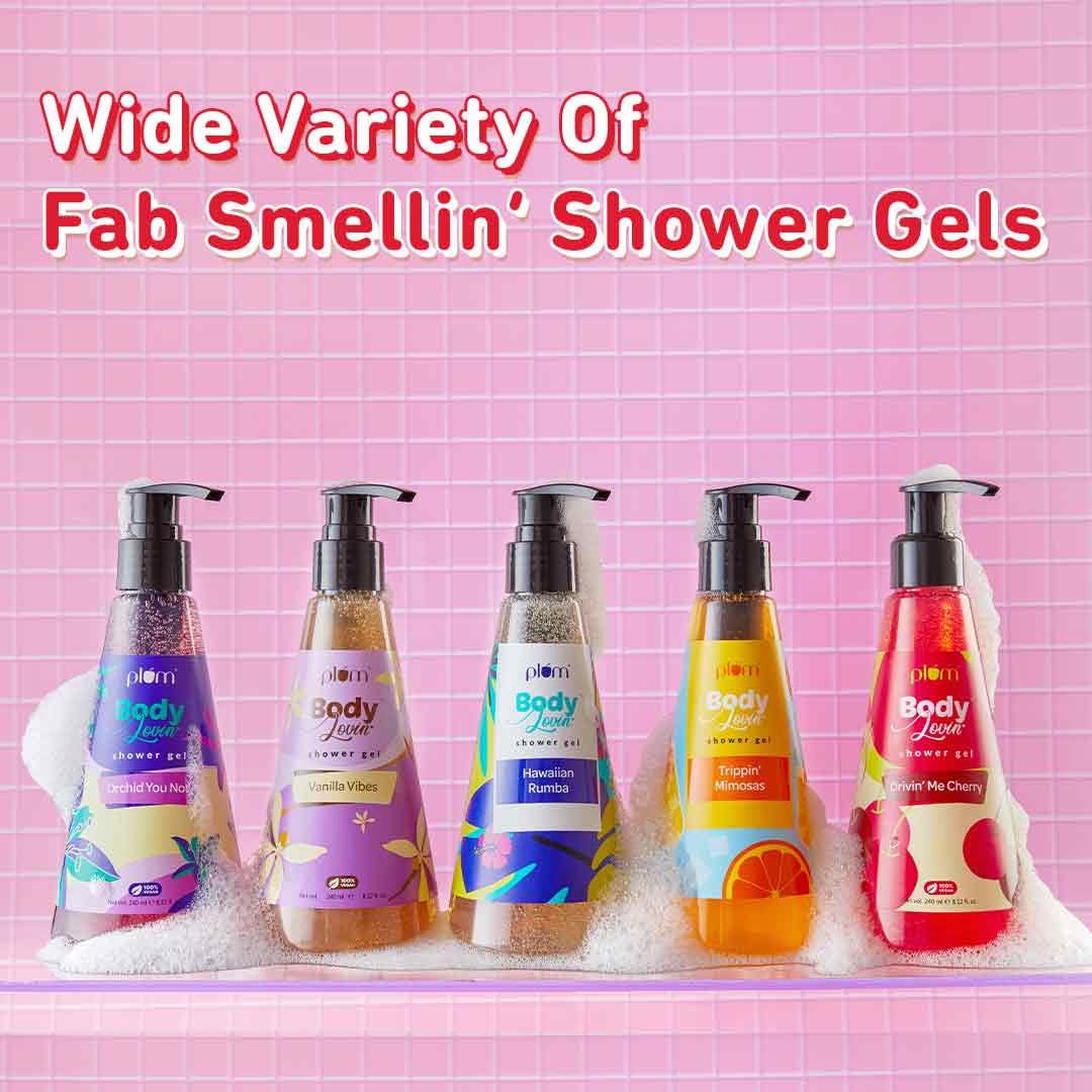 Plum BodyLovin' Drivin' Me Cherry Shower Gel | SLS-Free Body Wash For Women | Long Lasting Sweet Cherry Fragrance | Aloe-Infused Nourishing Body Cleanser For Soft & Smooth Skin (240 ml)