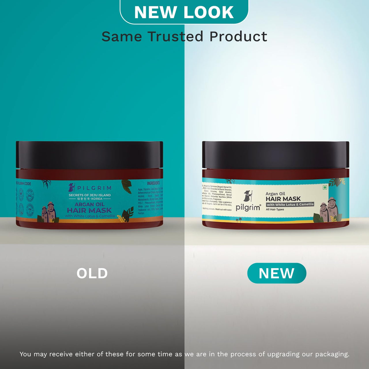 Pilgrim Korean Argan Oil Hair Mask For Dry & Frizzy Hair With White Lotus And Camellia | Hair Mask For Smoothening Hair, Deep Conditioning And Hair Fall Control | For Men & Women | 200Ml, 1 Count