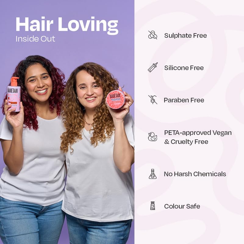 MANETAIN Beginner Basic Bundle | Moisturising Shampoo 237ml & Multipurpose Conditioner 200gm | Protein/Moisture Balanced for Curly, Wavy & Frizzy Hair | Frizz Control, Hydrating, Strengthening, Curl Enhancing | CG Friendly