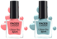 FACESCANADA Faces Splash Glossy Finish Nail Enamel (Frozen 40, 8 Ml) & Faces Canada Splash Nail Enamel, Ballerina 201, 8 Ml