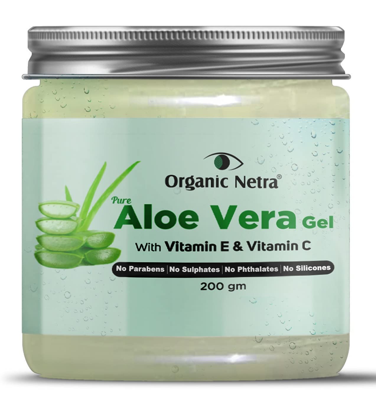 Organic Netra Pure Aloe Vera Gel- 200 Gm and Organic Netra Pure Flaxseed Gel 200g