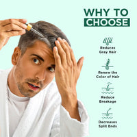 Orgatre Anti-Gray Hair Serum With Arcolys, Melanogray, Black Seed Oil & Hibiscus Extract | Light-Weight, Non-Sticky 50ml