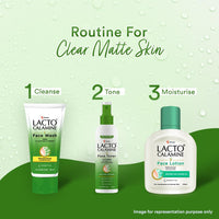 Lacto Calamine Face Toner With Cucumber | 120ml | Deep Pore Cleansing | Open Pores Tightening with Green Tea & 2% Niacinamide For Cool & Hydrated Skin | No Sulphate, No Alcohol, No Parabens