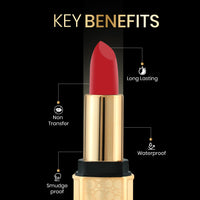 Beauty Berry Bold Babe Non-Transfer Matte Lipstick | Highly Pigmented, Lightweight, Smudge Proof & Waterproof Lipstick | Single Swipe Application, Long Lasting Lipstick for Women (Red Coat)