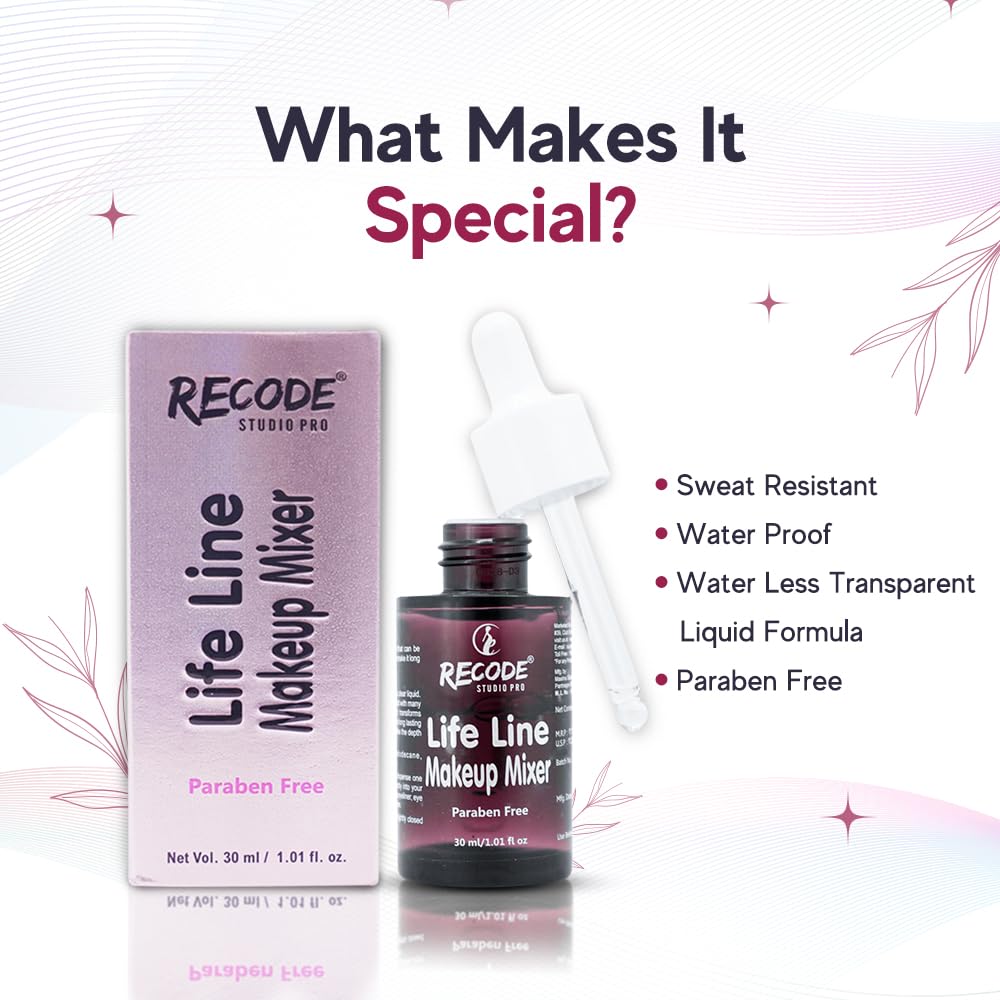 Recode Life Line Makeup Mixer 30ml | Long Lasting | Waterproof | Brings Life to Old Makeup Products