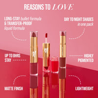 MyGlamm Super Duo Lipstick - Wicked Wine (Wine Shade) | Long Lasting, Highly Pigmented, 2 in 1 Liquid & Bullet Matte Lipstick (4.2g + 2.5ml)