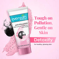Everyuth Naturals Anti Pollution Pink Clay & Charcoal Face Pack 100g