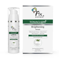 Fixderma TomaGlow Skin Brightening Serum for Face with 4% Niacinamide, 2% Alpha Arbutin, Vitamin C & White Tomato Extract | Reduce Pigmentation & Dark Spots | Brightens the Skin | For Men & Women - 30ML