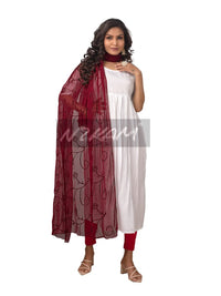 NZKAM Women's  Embroidery Chiffon Aari Work Dupatta | Ethinic Dupattas for Girls