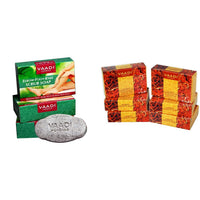 Vaadi Herbals Elbow Foot Knee Scrub Soap with Almond and Walnut Scrub, 75g x 3 and Vaadi Herbals Super Value Luxurious Saffron Skin Whitening Therapy Soap, 75g (Pack Of 6)