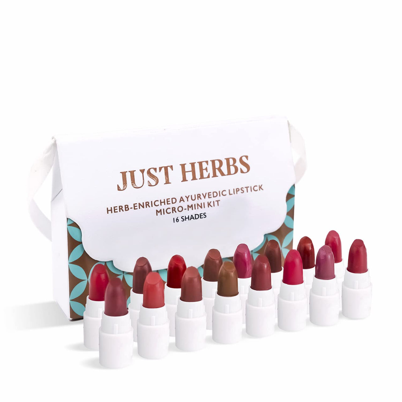 Just Herbs Eyeshadow Palette 9 in 1 Long Lasting Blendable Eye Makeup Palette (Sunshine - Day Palette) & Just Herbs Ayurvedic Creamy Matte Lipstick Set Lip(Pack of 16) Combo