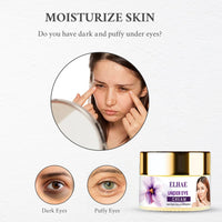 ELAHE Under Eye Cream for Dark Circles - Gel-Based, Organic & Natural with Saffron, Almond, Turmeric, Aloe - Anti-Puffiness, Wrinkle Care & Brightening for Women & Men - 50g