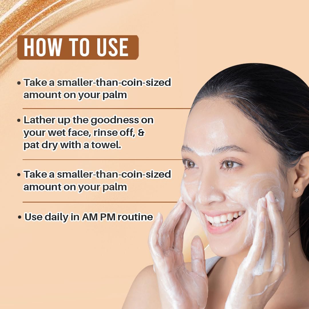 Glamveda Glutathione 24k Gold Face Wash Lightens skin tone (Pack of 2) 200 ml | Enhances Natural Radiance, Glow Booster | For All Skin Types (2)