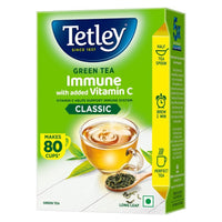 Tetley Loose Green Tea Leaves 100g, Classic Flavour, Immune With Added Vitamin C, Makes 80 Cups, Long Leaf Tea, 5X Antioxidants As An Apple