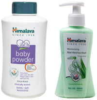 Himalaya Baby Powder, 700g & Himalaya Moisturizing Aloe Vera Face Wash, 200ml