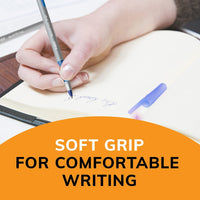 BIC Round Stic Grip Xtra Comfort Blue Ballpoint Pens, Medium Point (1.2mm), 36-Count Pack, Excellent Writing Pens With Soft Grip for Superb Comfort and Control