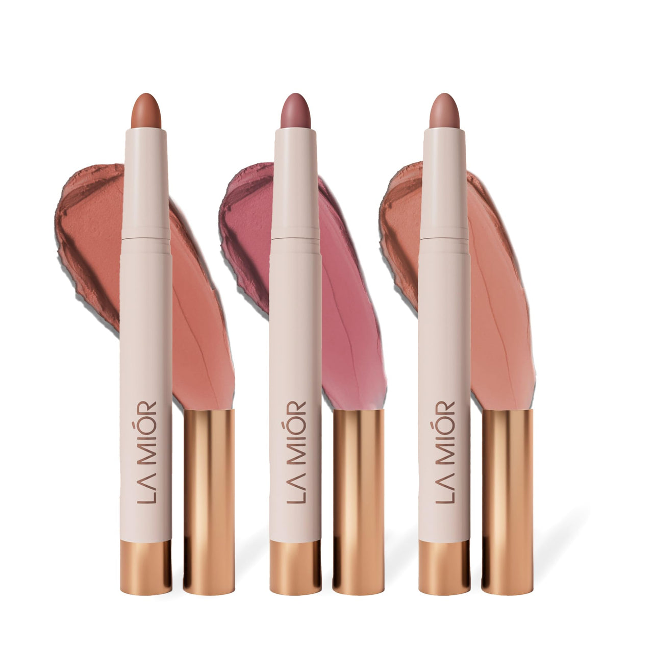 Lamior Cloud Blur Matte Stick | Combo of 3 | Ultra Blurring Mousse Stick | 14 Hrs Stay | Feels Like Balm | Hydrating & Lightweight | Enriched with Hyaluronic Acid, Peptides & Caffeine | Vegan