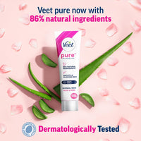 Veet Pure Hair Removal Cream for Women For Normal Skin - 100g | Suitable for Legs, Underarms, Bikini Line, Arms
