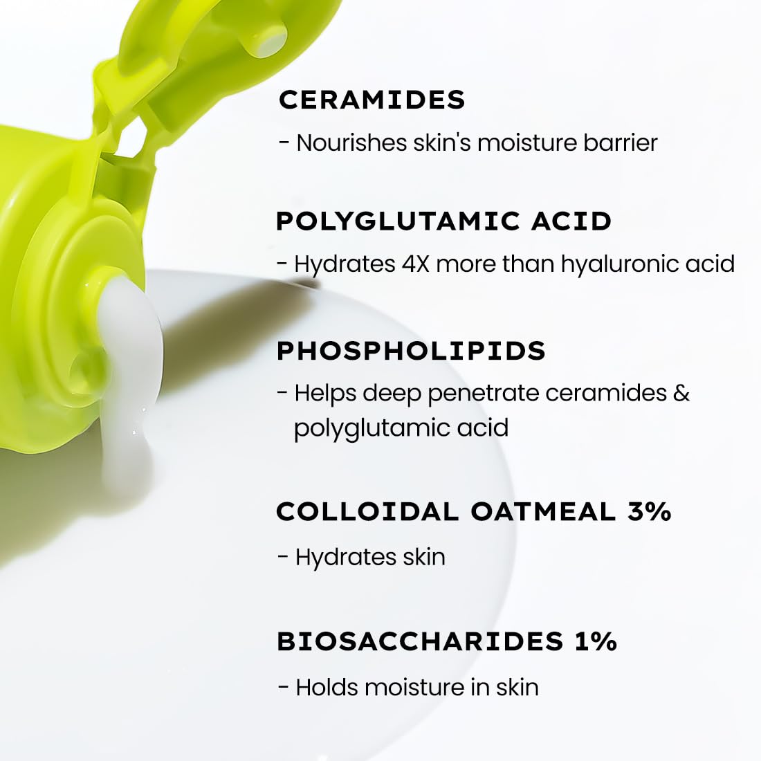 Hyphen Moisturizing Creamy Face Wash for Dry & Sensitive Skin | 2% Ceramides & Polyglutamic Acid | Barrier Repair, Hydration & Gentle Cleansing | Facewash, Oily, Dry, All Skin Types| Face Cleanser for winters | Skin Care Products | Face Care Daily Cleanse