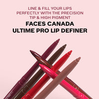 FACES CANADA Ultime Pro Lip Definer - Mocha Brown 13, 0.35g | Rich & Creamy Texture | Matte Finish | Fuller & Brighter Lips | Esily Blendable | Highly Pigmented | Waterproof & Smudgeproof