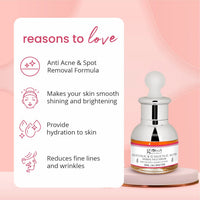 Globus Naturals Glycolic & 1% Salicylic Acid Anti Acne Face Serum, For Oily & Acne Prone Skin, Natural & Ayurvedic Formula, Chemical Free, Cruelty Free, 30 ml, Pack of 1