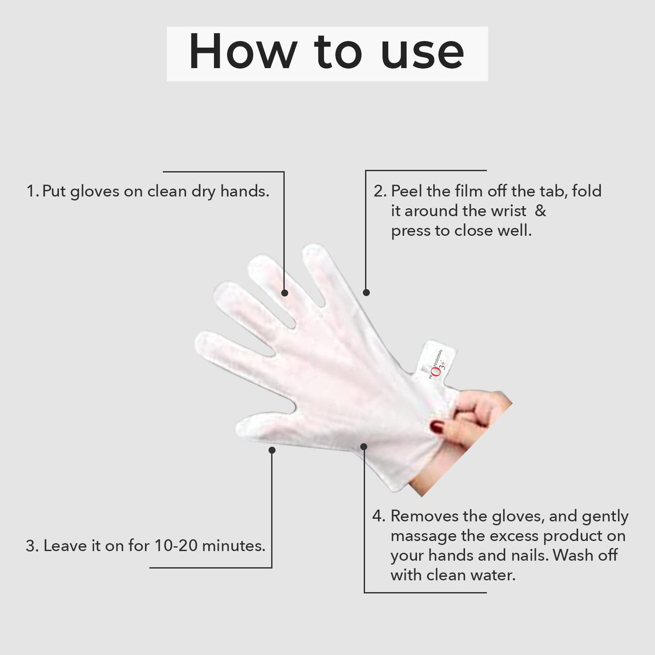 O3+ Pedi Bright Hand Gloves Cream Mask