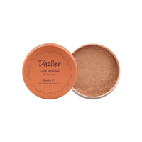 DAZLLER Loose Compact Powder, for Setting Makeup, Featherlight Sheer Finish, Oil-Control, Added Sunscreen for All Skin Type, 30G-Dusky R1, Brown