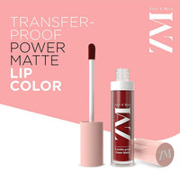 ZM Zayn & Myza Transfer-Proof Power Matte Finish Lip Colour I Smudge Proof & Water Resistant I Light Weight & Extremely Smooth Formula I Vegan - Red, 6 ml