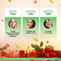 Dabur Gulabari Rose Oil & Tea Tree Face Toner Mist & Rosewater with Salicylic Acid - 100ml | Treats breakouts, blackheads, and whiteheads | Tightens and Refines Pores | Alcohol free