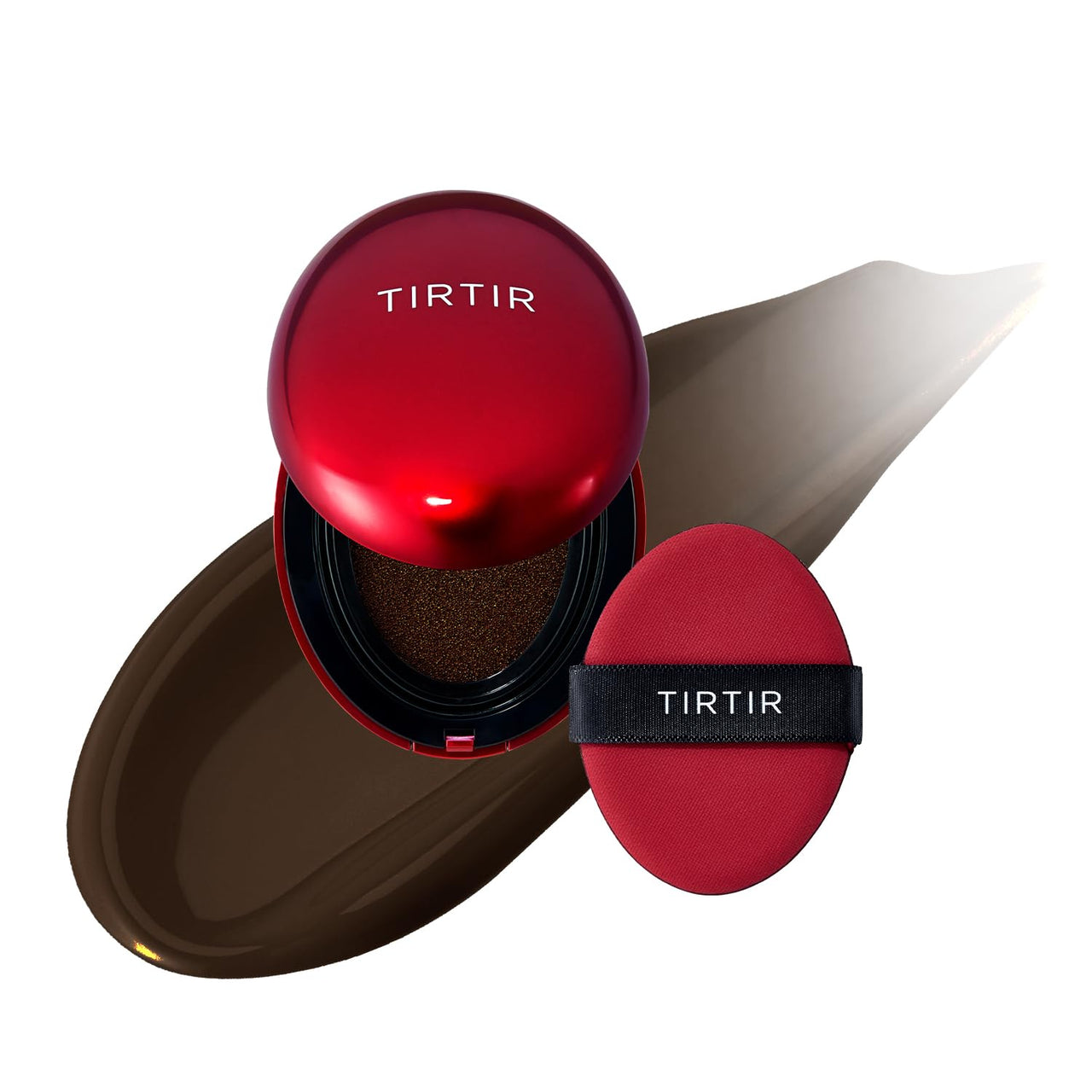 TIRTIR Mask Fit Red Cushion Foundation | Full coverage, Skin fit, Satin Glow Finish | Korean Cushion Foundation #55N ESPRESSO | 4.5g