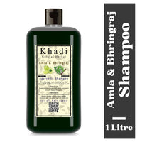 Khadi Natural Herbal Amla & Bhringraj Shampoo for Men Women 1000ml