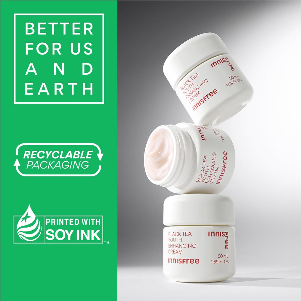 Innisfree Black Tea Youth Face Lotion 170ml | Anti-Aging Korean Skincare for Firming, Nourishing, & Revitalizing , Boosts Skin Elasticity, Reduces Fine Lines & Wrinkles, Hydrating, Brightening