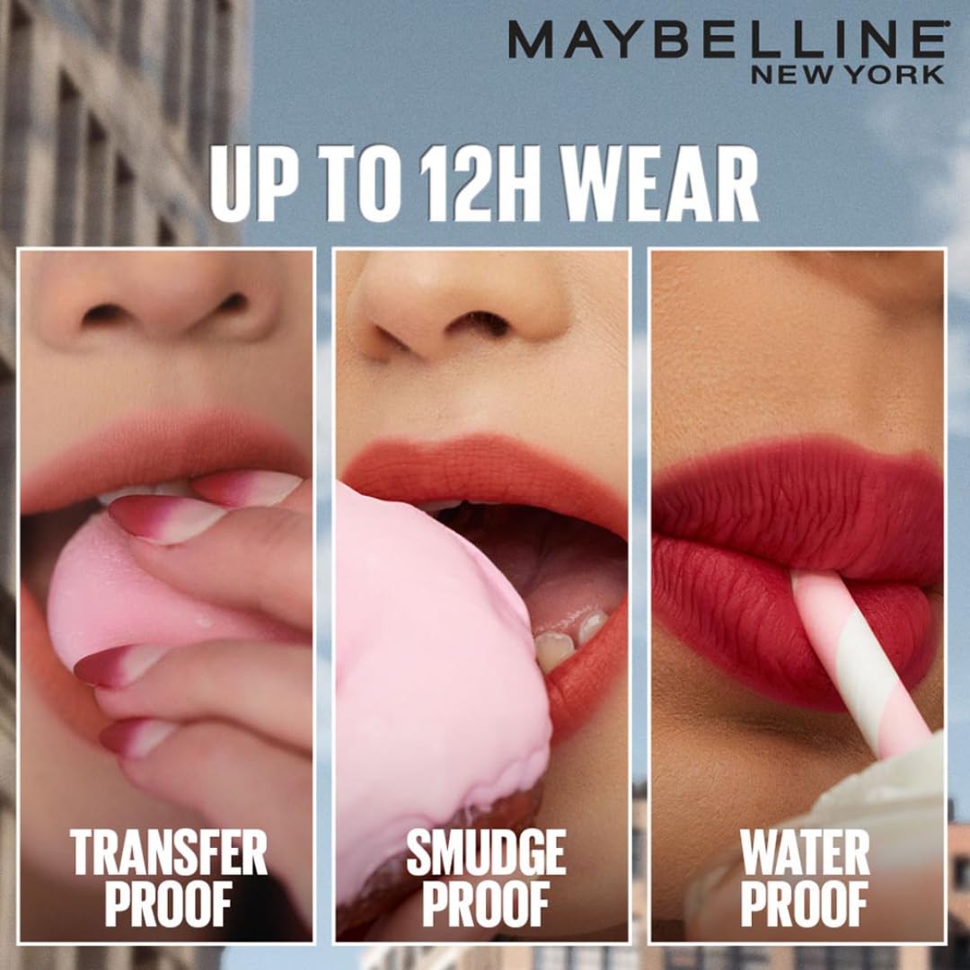 Maybelline New York Super Stay Teddy Tint - Lip and Cheek Color, Knee High, 5ml | Teddy Soft Matte up to 12Hr | Multi Use | Comfortable Long wear formula |Buildable |Natural flushed look in one swipe