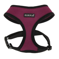 Puppia Soft Dog Harness No Choke Over-The-Head Triple Layered Breathable Mesh Adjustable Chest Belt and Quick-Release Buckle, Purple, X-Large
