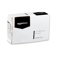 Basics No. 1 Paper Clips, Smooth, 1000 Count (10 Pack of 100), Silver