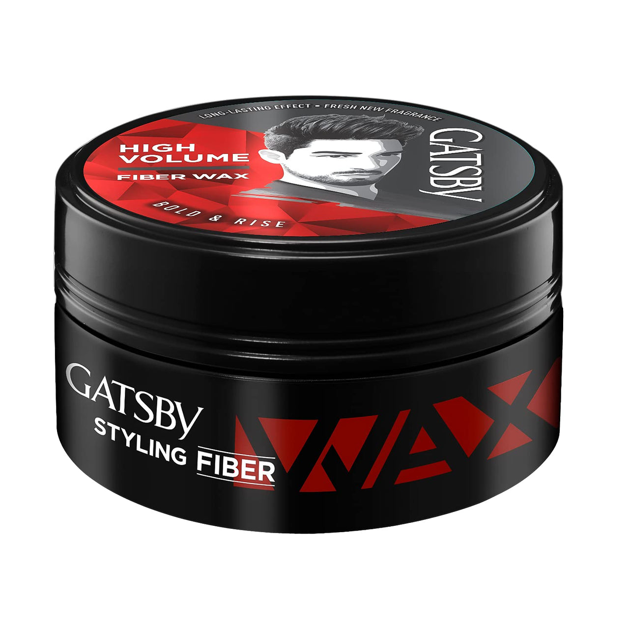 Gatsby Styling Fiber Hair Wax - Bold & Rise 75gm | High Volume, Natural Finish, Strong Hold, Anytime Re-Stylable & Easy Wash Off | For High Quiff Hair Style | Hair Styling Wax for Men