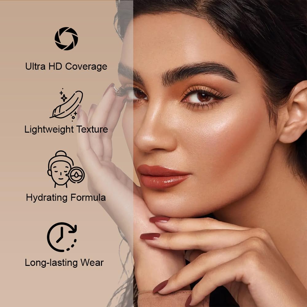 Lakyou Beauty Ultra HD Invisible Cover Foundation | Seamless Blend | High Definition Finish | Lightweight & Long-Lasting | 30ml (06(Pure Beige))