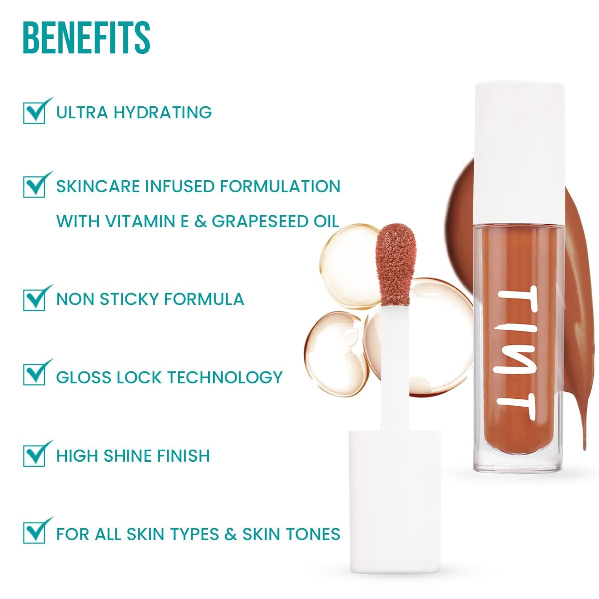Tint Cosmetics Muse Lip Oil (6ml) & Minx Lipgloss (5ml), Light Weight, Long Lasting Moisturization for Girls & Women, (Pack of 2)