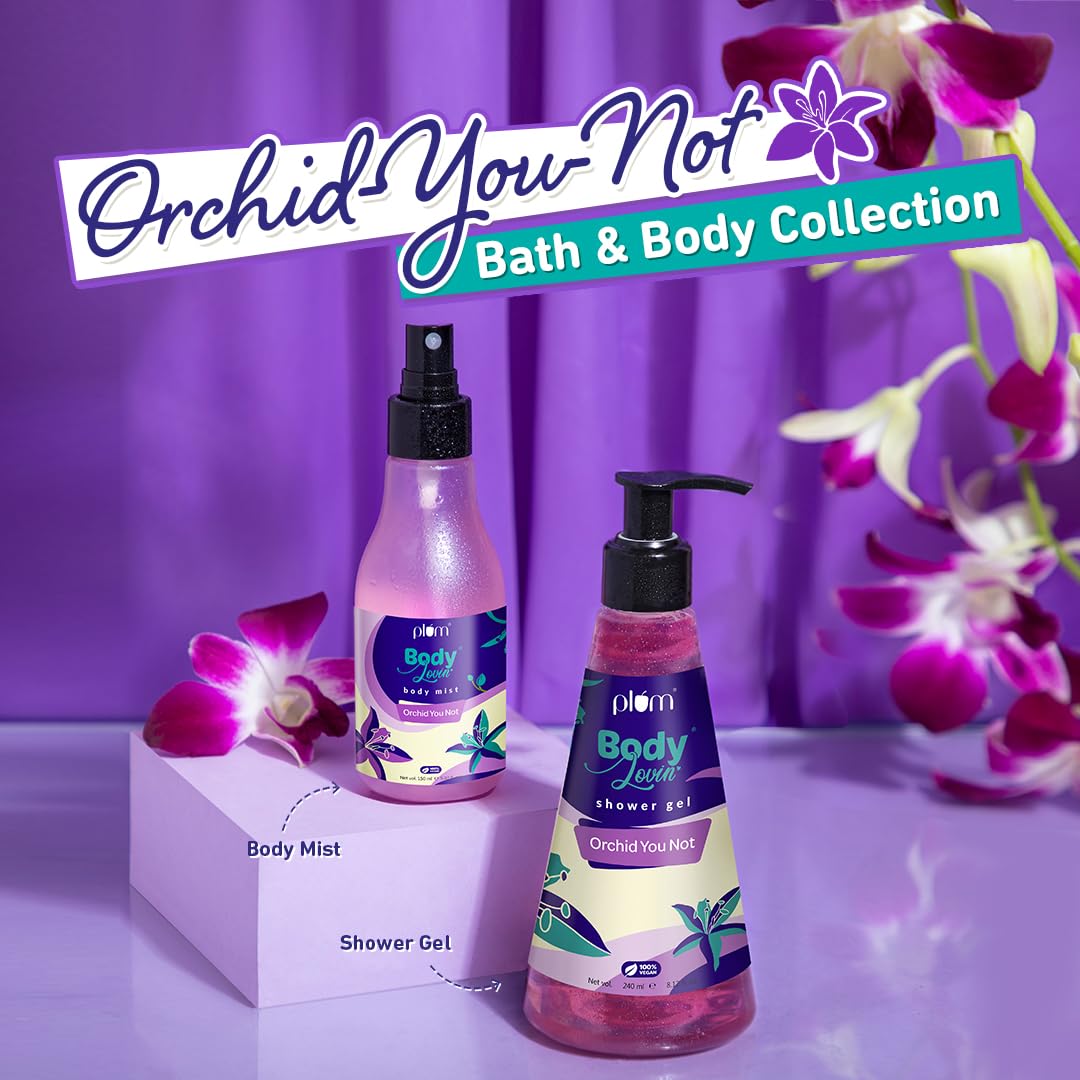 Plum BodyLovin' Orchid-You-Not Shower Gel | SLS-Free Body Wash | Aloe-Infused Nourishing Cleanser | Fresh Floral Fragrance | Soft & Smooth Skin | 500ml